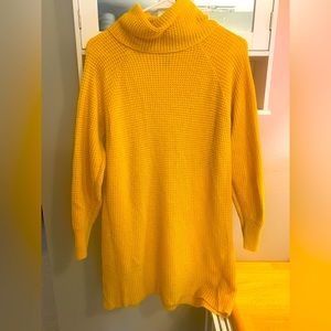 Yellow long sleeve knit dress | Forever 21 | Size Medium | Oversized | Like new